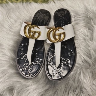 Wqqu Gucci 2023 Flip-Flops Women's Outdoor Fashion Printed Flip-Flops Vacation Beach Sandals Foreign Trade Flip-Flops