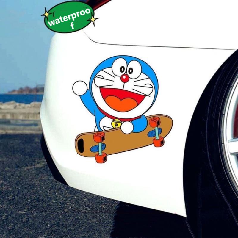 Miếng Dán Trang Trí Xe Hơi Chống Trầy Xước Hình Doraemon Dễ Thương