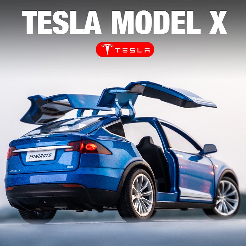 Mô Hình Xe Ô Tô Mô Hình Mô Phỏng Bé Trai Trẻ Em Đồ Chơi Ô Tô Tesla modelx Mô Hình Ô Tô Đồ Trang Trí Quà Tặng