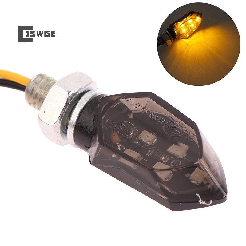 Đèn Tín Hiệu 5LED 12V Hai Dây Mini Màu Đen Cho Xe Máy