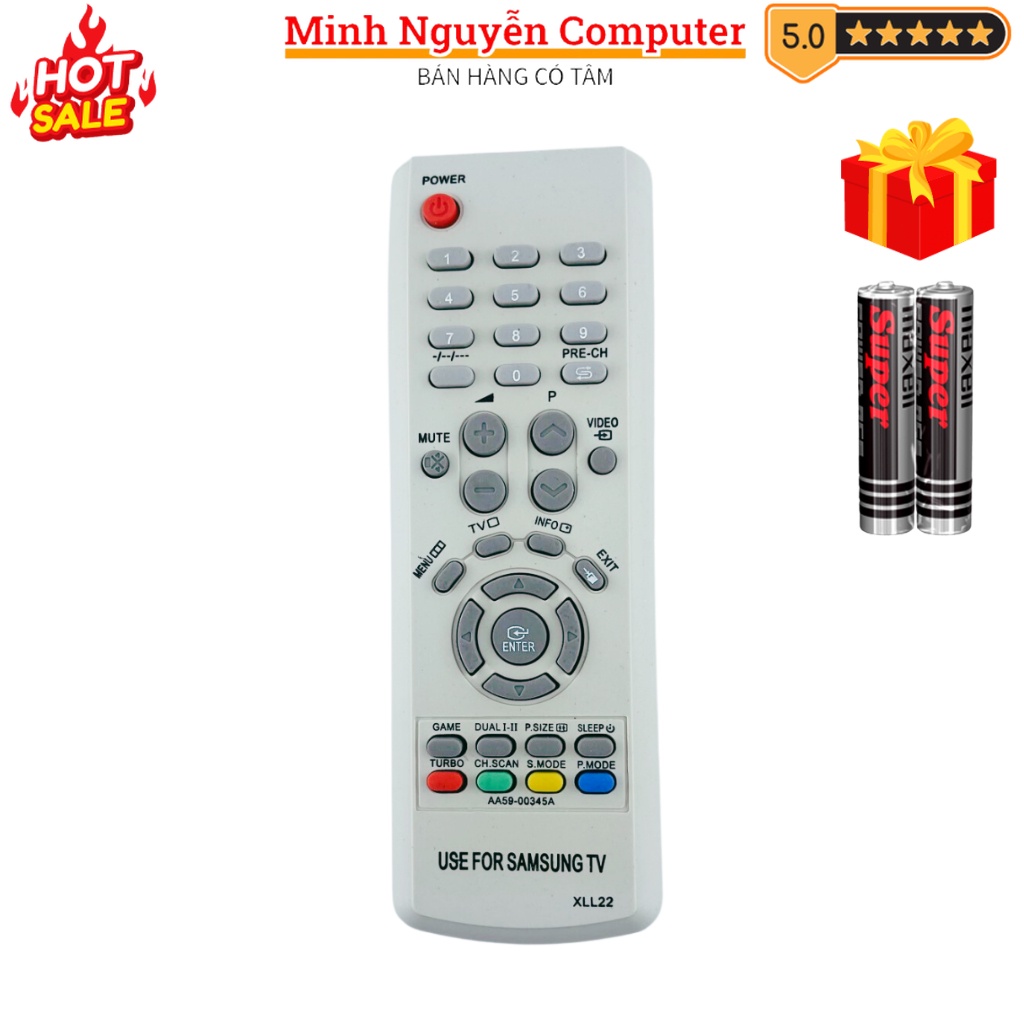 Remote điều khiển tivi Samsung Mã 08 LCD đời cổ, điều khiển TV Samsung các dòng tivi đời cũ
