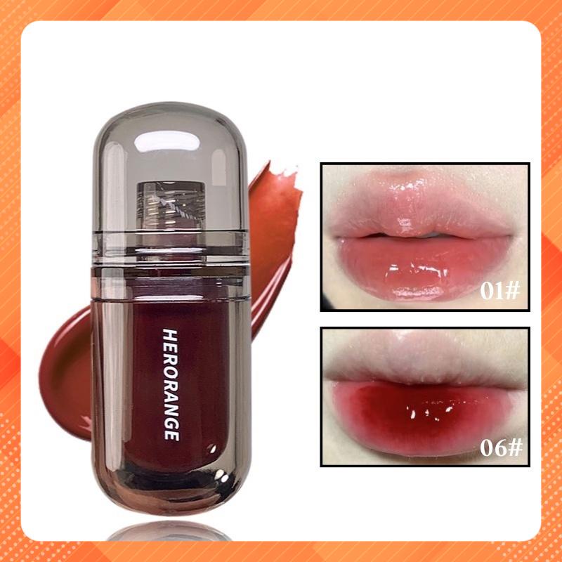HERORANGE Son Bóng 3d Dưỡng Ẩm Chống Nước Lâu Trôi
