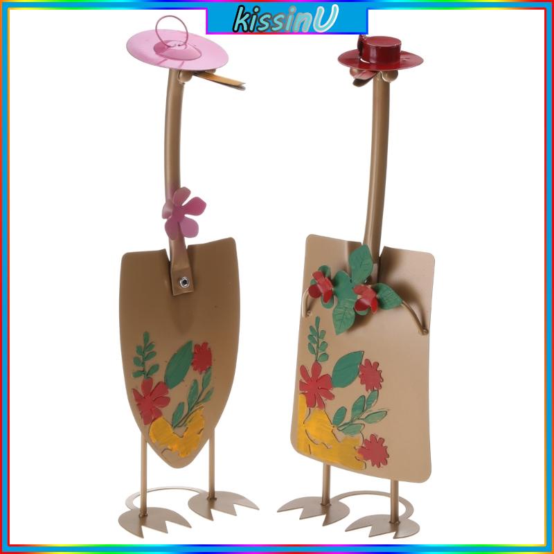 Xẻng Kim Loại Khắc Chữ kiss Duck Dùng Trang Trí Sân Vườn