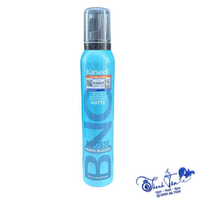 MOUSSE BỌT TẠO KIỂU TÓC KARSEELL BNC MATTE BUBBLE XANH 200ML [ New 2024 ]