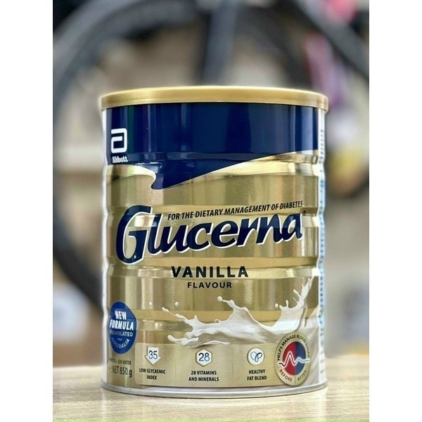 Sữa bột dành cho người tiểu đường Glucerna Vanilla 850g Úc HÀNG SẴN