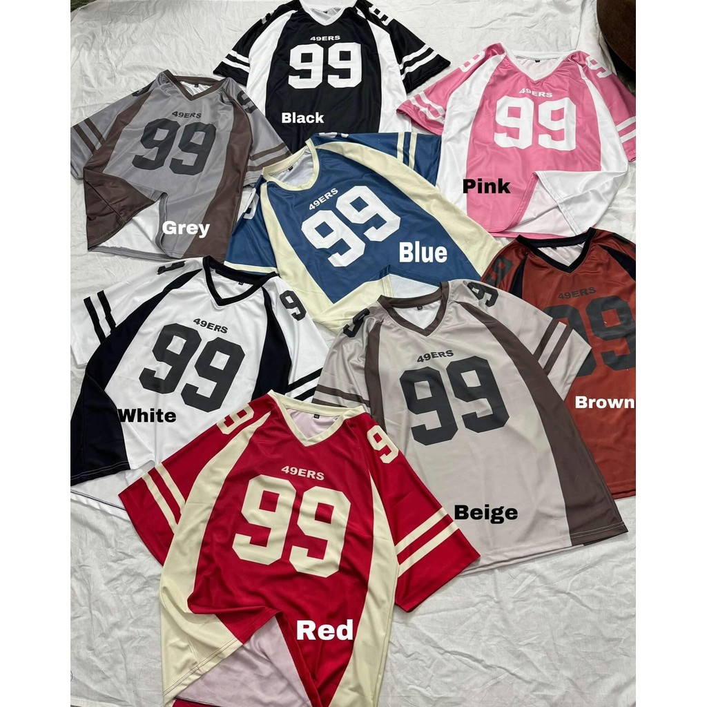 Số 49ERS mới 2025 99 Áo thun tay dáng rộng làm từ phong cách thể thao chủ động Unisex khô