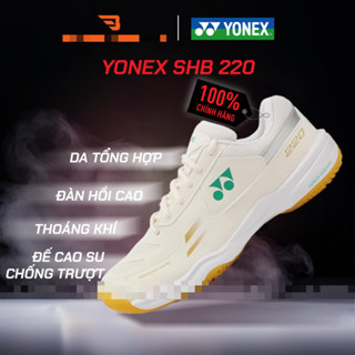  Giày Cầu Lông Yonex SHB 220 Trắng Xanh Lá Chính Hãng - Thiết Kế Hiện Đại Chuyển Động Linh Hoạt Bước Chân Êm Ái 