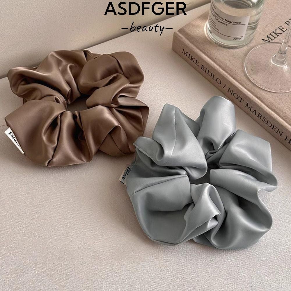 Dây buộc tóc đàn hồi ASDFGER Satin, Dây buộc tóc quá khổ sang trọng 16cm, Dây buộc tóc co giãn cỡ lớ