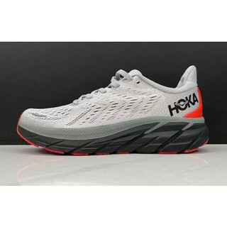 Hoka one one clifton 8 giày thể thao hấp thụ sốc ngoài trời màu xám đen đỏ nam và nữ cỡ 36-45