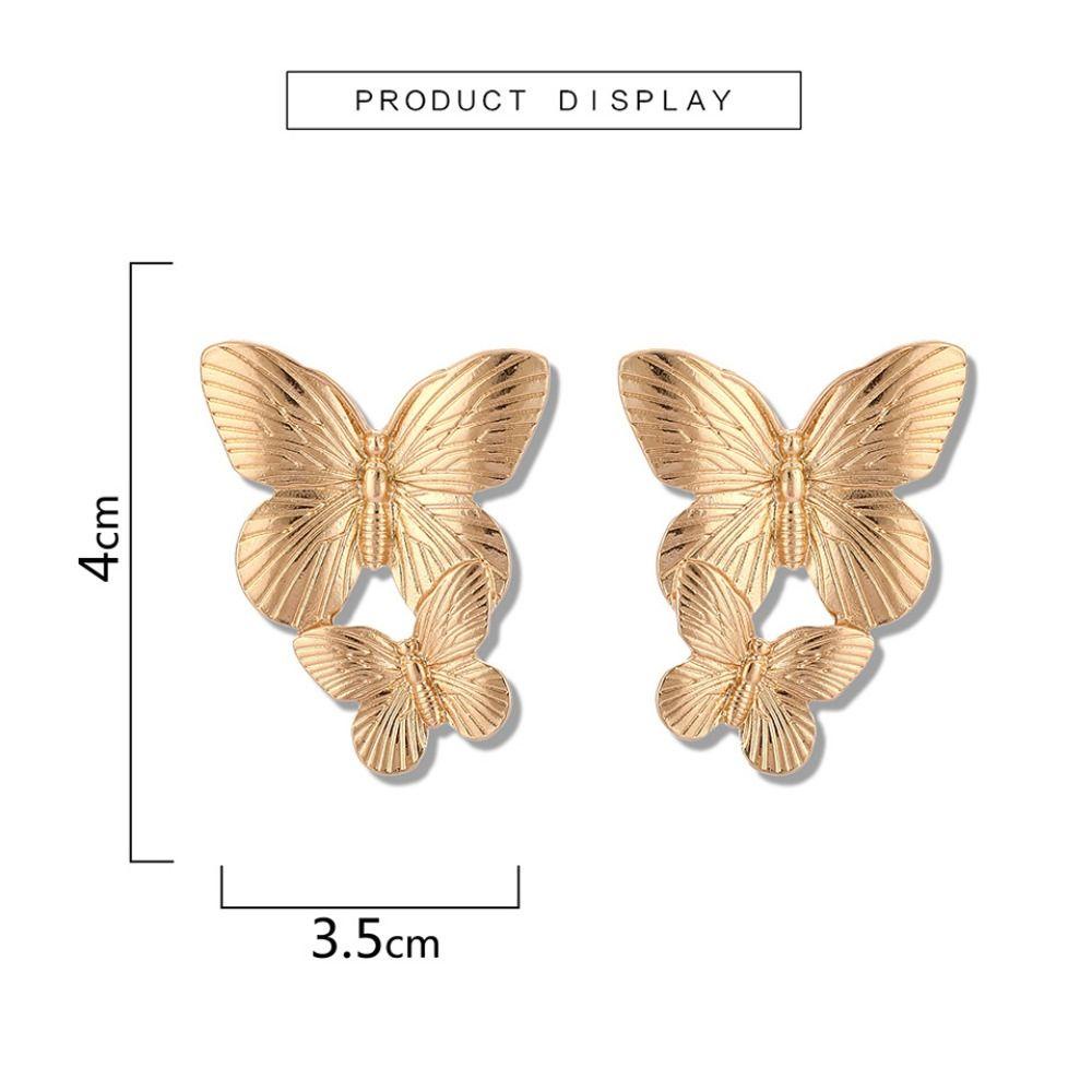 Khuyên Tai Hình Bướm / Lá / Cánh Quạt Xoắn Ốc Phong Cách punk Âu Mỹ Thời Trang Cho Nữ