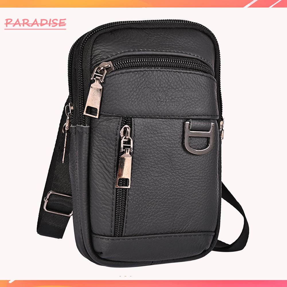 Túi Da Bò Đeo Hông Đựng Điện Thoại Thể Thao Ngoài Trời Dành Cho Nam