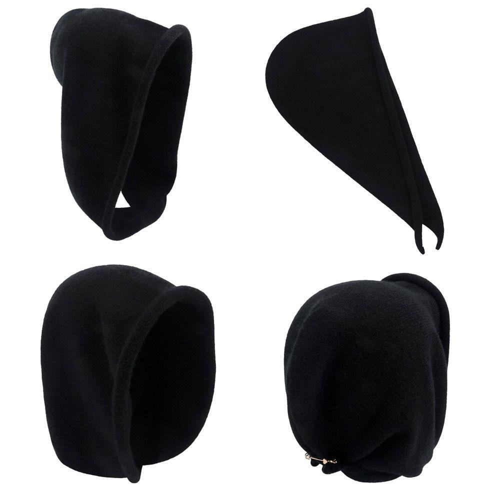 Btlimer Mũ Trùm Đầu Kiêm Khăn Choàng Cổ Vải cashmere Dày Màu Trơn Giữ Ấm Mùa Đông Đa Năng Dùng Khi Đi Bộ Đường Dài Ngoài Trời
