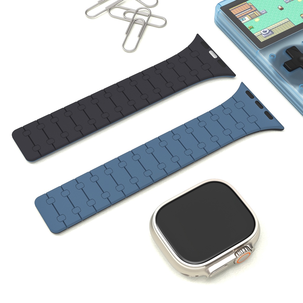 Dây Đeo silicone Khóa Nam Châm Cho Apple watch ultra band 49mm 45mm 41mm 40mm 44mm 38mm 42mm iwatch series 8 se 7 6 5 4