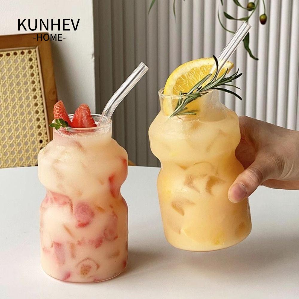 KUNHEV Cốc Uống Cà Phê Bằng Thủy Tinh Chịu Nhiệt Chống Vi Khuẩn Chất Lượng Cao