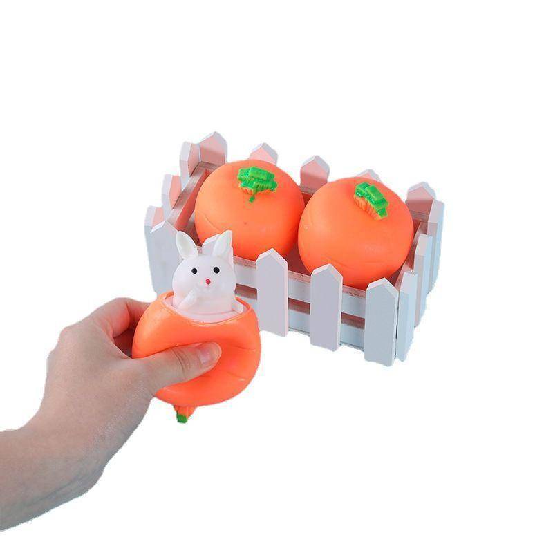 Đồ Chơi Bóp Giảm Căng Thẳng Hình Thỏ Cà Rốt