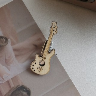 Guitar Kẹp Tóc Hàn Quốc Dễ Thương Ngộ nghĩnh Gỗ Bông Tai Kẹp Gió Ghi Chú Pipa Kẹp Tóc
