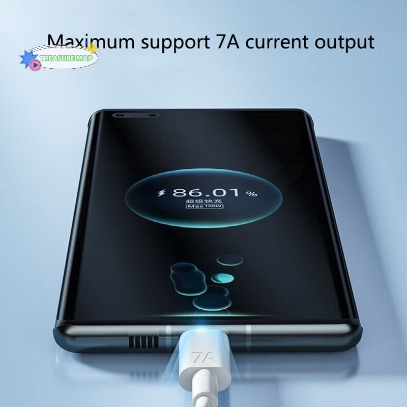 Cáp Sạc usb type c 7a 100w Siêu Nhanh Cho huawei mate40pro nova9