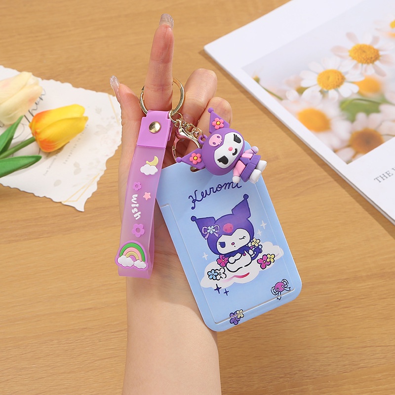 Sanrio Ví Đựng Thẻ id / Thẻ Ngân Hàng Kiểu Hoạt Hình melody Dễ Thương Kèm Móc Khóa Tiện Dụng