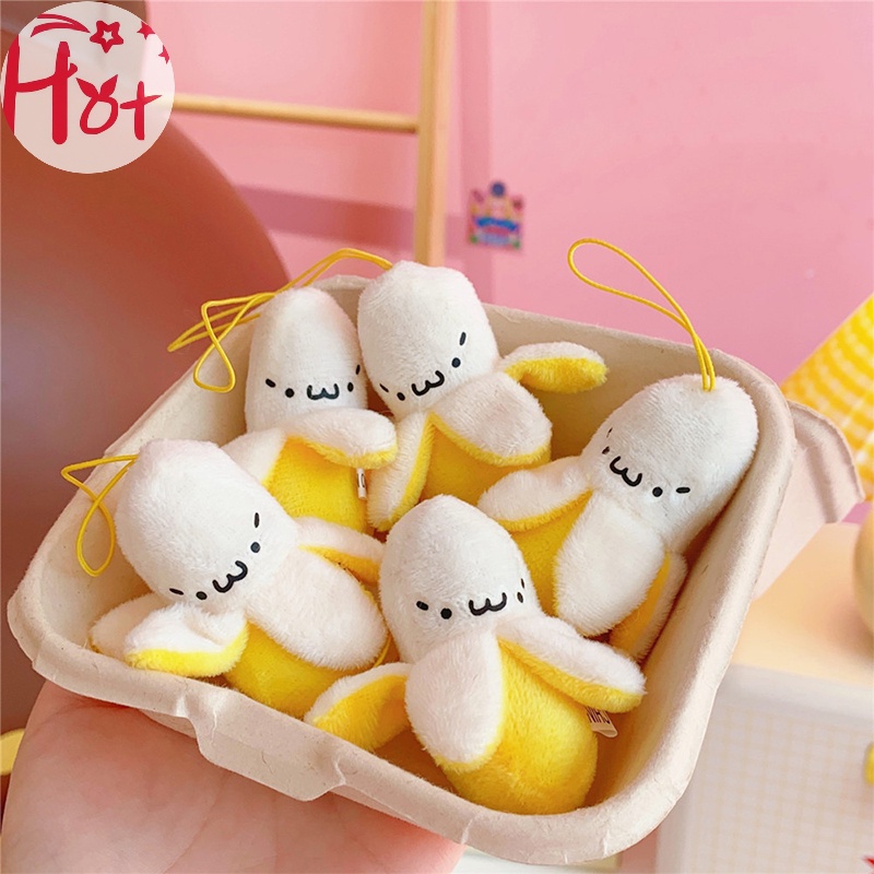 Jr Móc Khóa Hình Quả Chuối Nhồi Bông Đáng Yêu