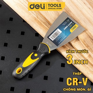Dao Cạo Sơn Cán Ngắn Deli - Cạo Sàn, Cạo Tường - Chất Liệu Cao Cấp Siêu Bền - Tay Cầm Chống Trơn Trượt