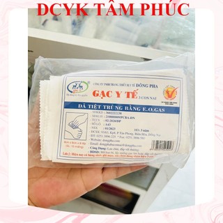 [5 bọc gạc] GẠC Y TẾ TIỆT TRÙNG ĐÔNG PHA 5x6 8x9 10x10 (10 MIẾNG/GÓI) kháng khuẩn- an toàn