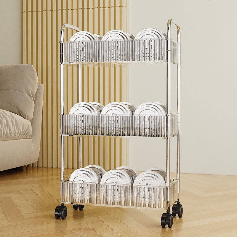 Kệ Spa đa năng VIP 3 Tầng Trong Suốt Cao Cấp 1986 Có Bánh Xe