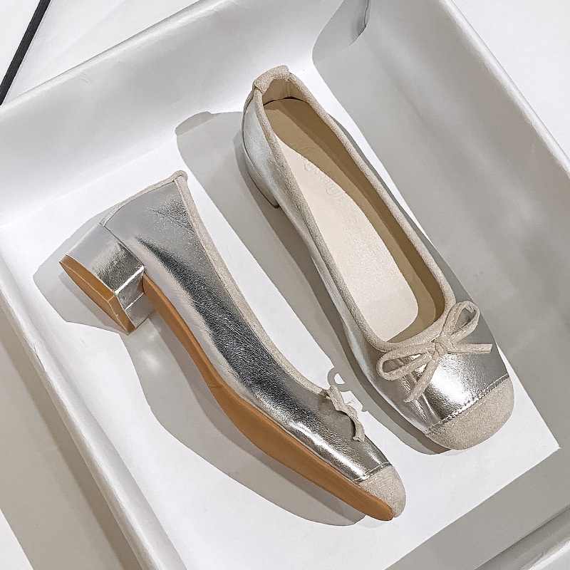 Mới Giày Cao Gót Đính Nơ Thiết Kế Thoải Mái Thời Trang Cho Nữ