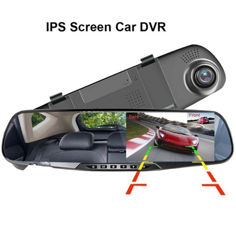 Gương Chiếu Hậu Hai Ống Kính 1080p dvr hd Góc 170 Độ Cho Mọi Model vhfr