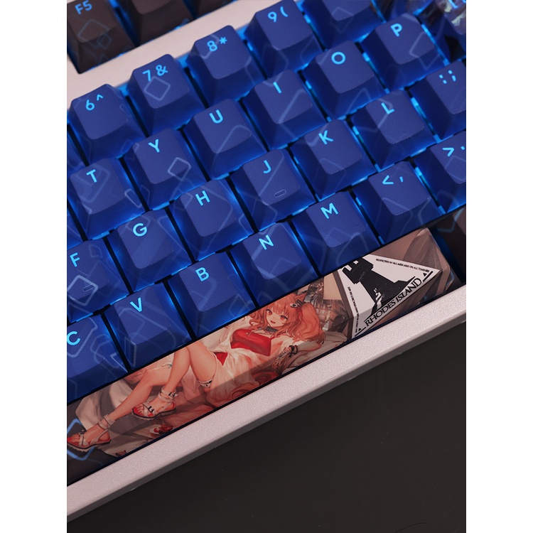 Angelina Ajimu Keycaps Cherry Profile Arknights Anime PBT DYE SUB Bàn Phím Cơ Keycap