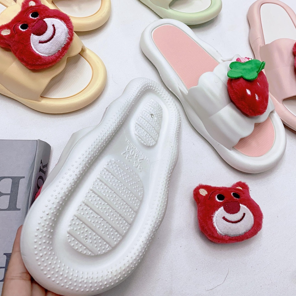 JY390-B1  Dép Nữ Mới Đế Dày Chống Trơn Trượt Mùa Hè Phối Kèm Hoạ Tiết Hoạt Hình, êm chân