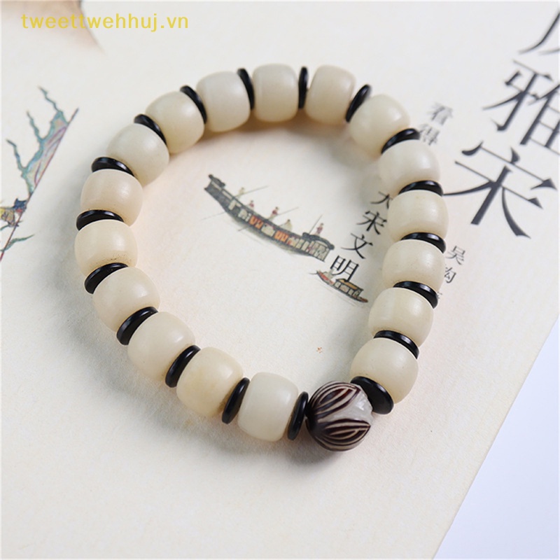 Tweehuj Vòng Tay Chuỗi Hạt Bồ Đề Màu Trắng Tự Nhiên vn