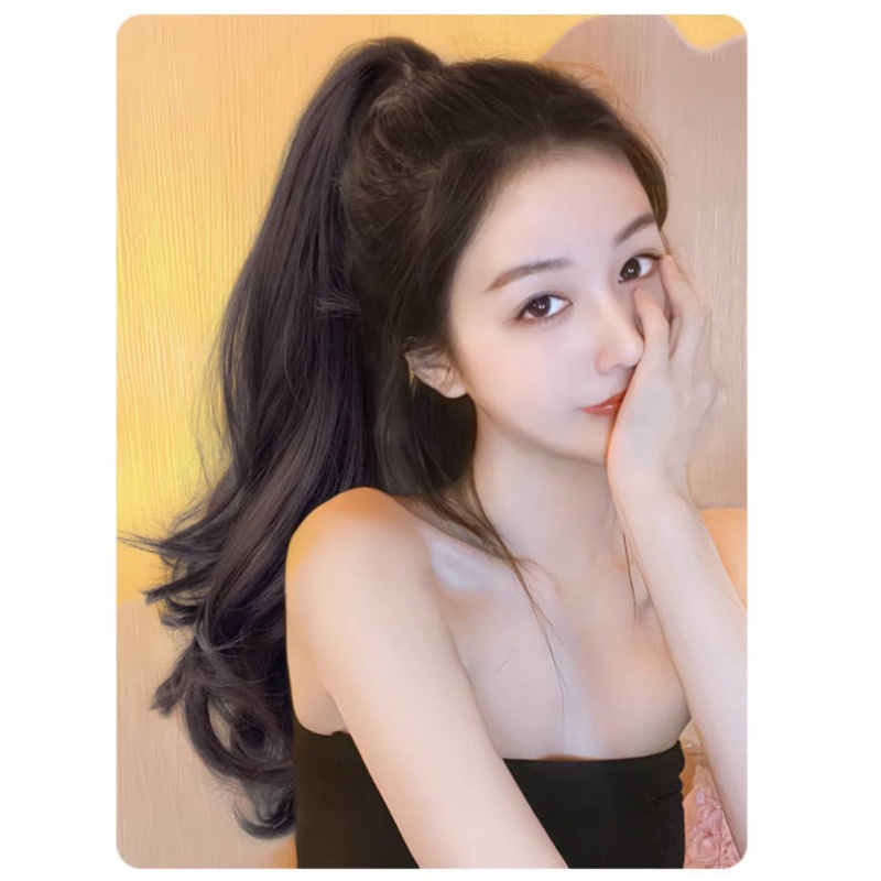 Tóc Giả Dài Xoăn Gắn Đuôi Cá Mập Thời Trang Cho Nữ