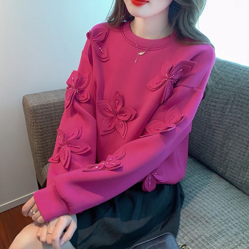 Hàng Mới Về Áo Sweater Tay Dài Dáng Rộng Phong Cách Châu Âu Thời Trang Thu Đông Cho Nữ