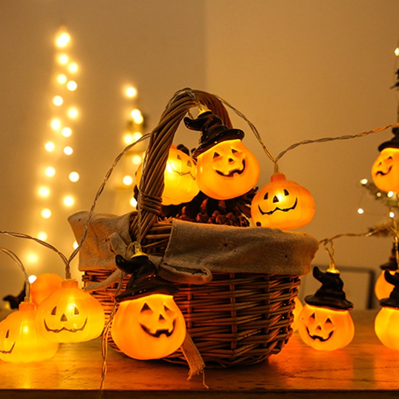 3m Dây Đèn 20 Bóng Led Hình Bí Ngô Trang Trí Halloween