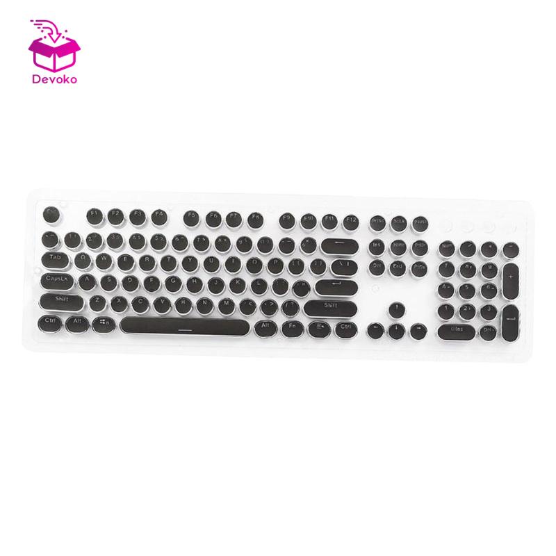 Bộ Bàn Phím Tròn - pbt 108 Phím Cơ Trong Mờ