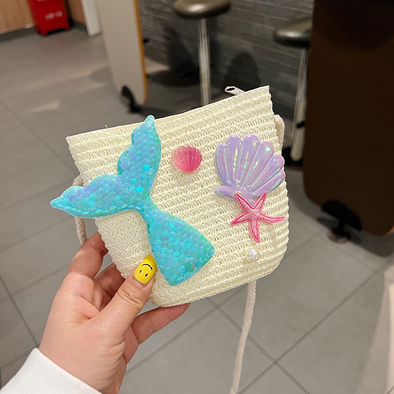 Ocean mermaid Túi Đeo Chéo Phong Cách Công Chúa Cho Bé Gái
