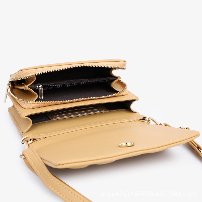 Ielgy Túi Đựng Điện Thoại Đeo Chéo Vai Họa Tiết Thêu Hình Thoi Thời Trang Cho Nữ