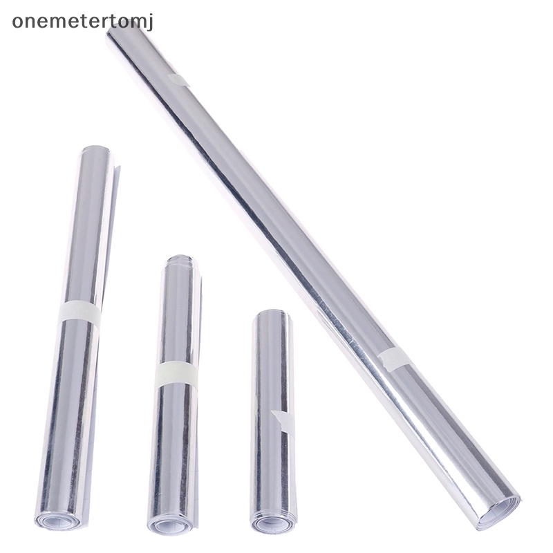 Onemetertomj Đề Can vinyl Mạ chrome Bóng Bạc Bóng Dán Kính Chiếu Hậu Xe Hơi en