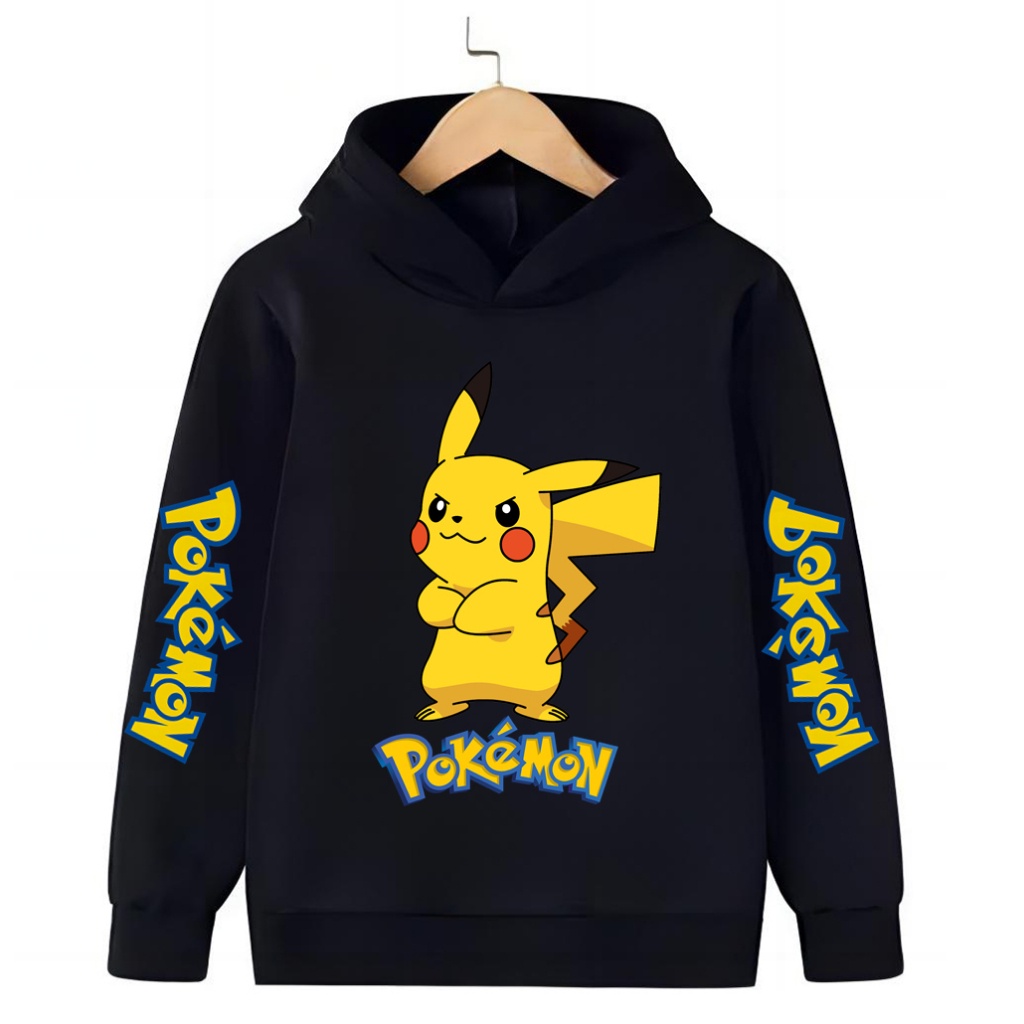 Áo Hoodie Tay Dài In Hình pikachu Ngộ Nghĩnh Cho Bé