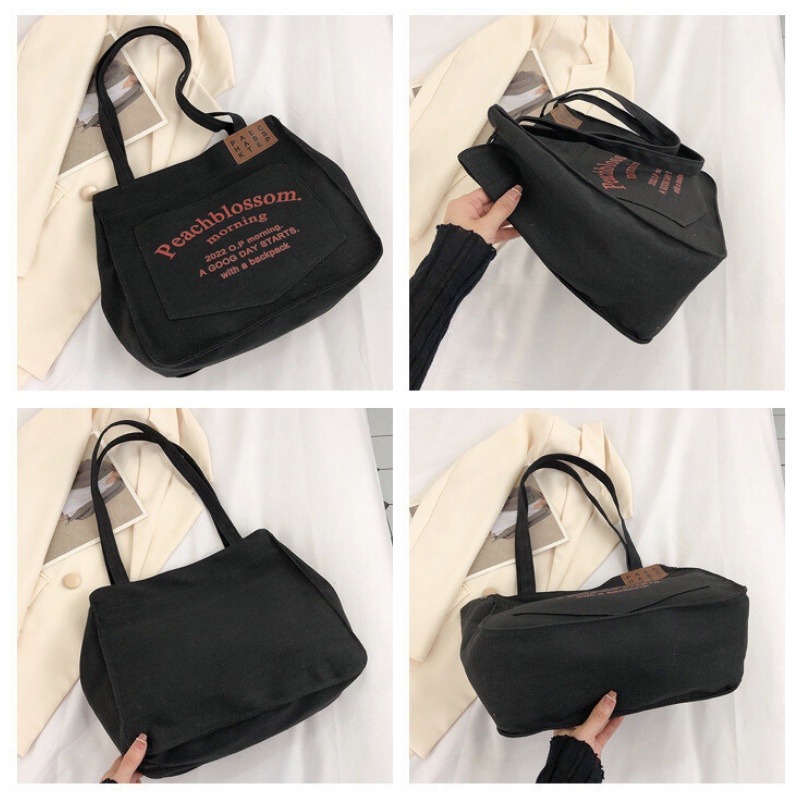 Túi Xách canvas In Chữ Phong Cách ulzzang Thời Trang Cho Nữ