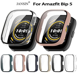 Jansin Ốp bảo vệ màn hình bằng kính cường lực cứng chống va đập cho Amazfit Bip 5