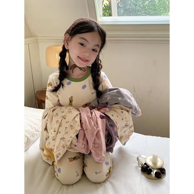 Bộ Quần Áo Ngủ Dài Tay Thu Đông Ambbkids Kích Thước  Mới Nhất Cho Bé Trai Bé Gái