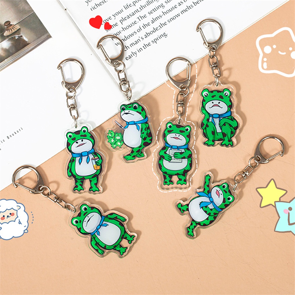 Hoạt Hình Móc Khóa Hình Ếch Con Xinh Xắn