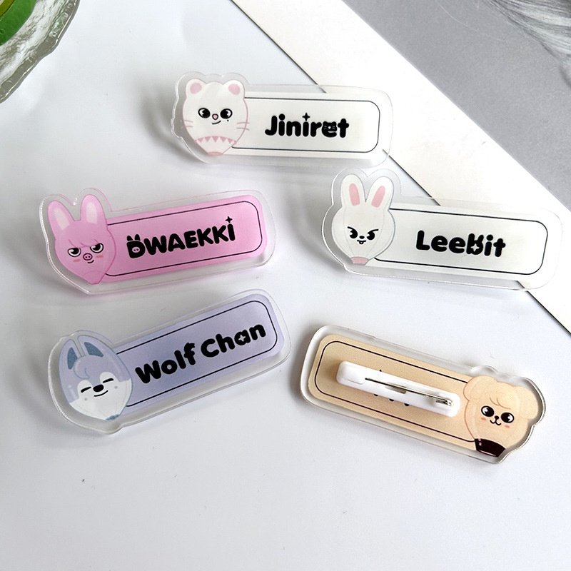 Huy Hiệu Cài Áo Bằng acrylic In Hình Nhóm Nhạc kpop straykids skz sk Zoo 5-star dome tour 2023