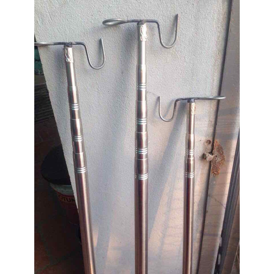 Sào inox bẫy chim, treo lồng đủ cỡ 3m 4m 5m 6m 7m dày 1mm tặng kèm móc sào inox chắc chắn dễ sử dụng