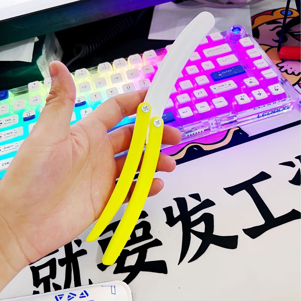 Đồ Chơi Thẻ Nhấn Giảm Căng Thẳng Hình Bướm Chuối 3d mini Bằng Nhựa