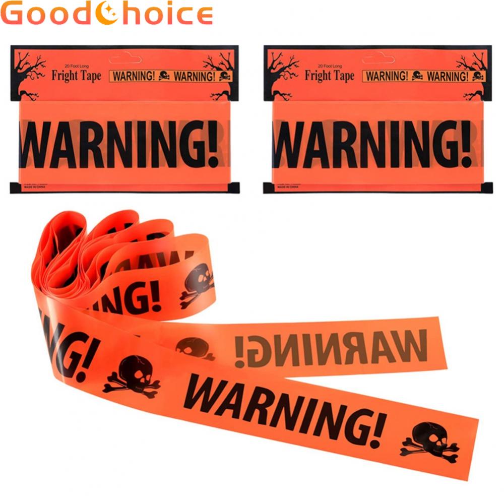 Halloween Caution Creates A Scary For Indoor Or Set Of 2 Skull Warning