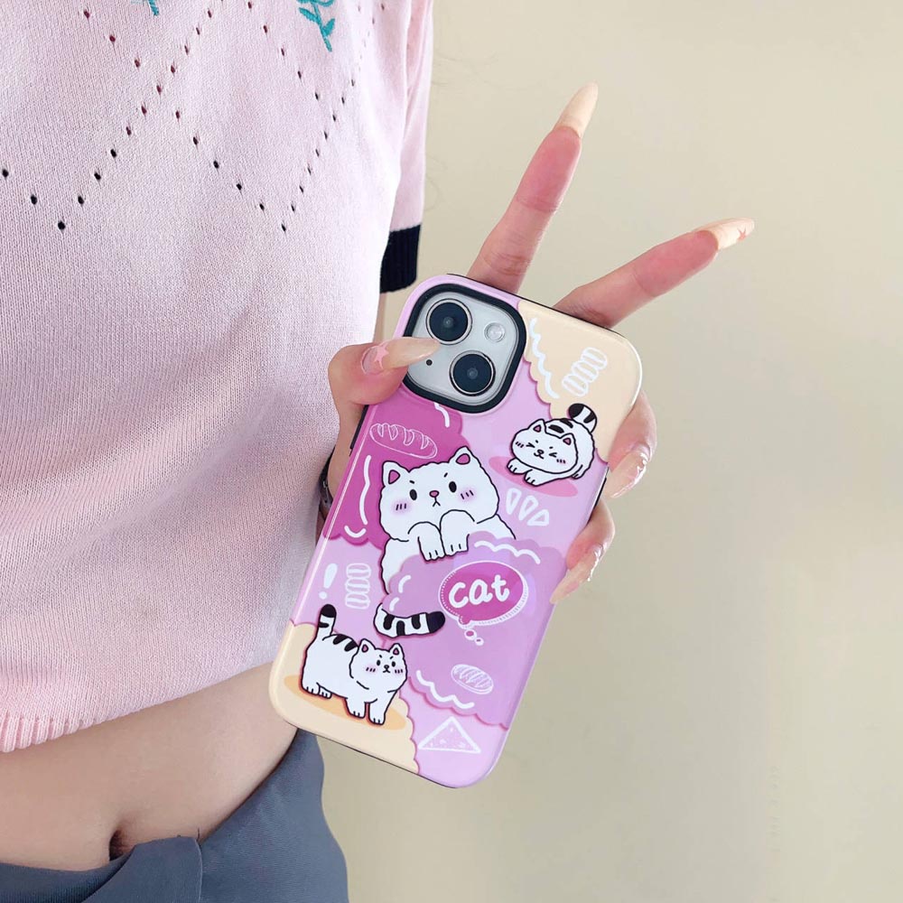 Vỏ Bao Da Điện Thoại Cứng Hình Mèo Ngủ Cho iphone 11 12 12pro 12promax 13 13pro 13promax 14 14pro 14promax Ốp