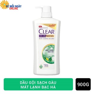 Chai Dầu gội Clear bạc hà 880g