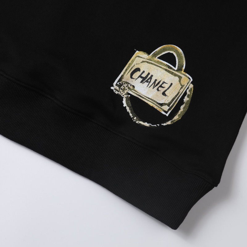 Áo hoodie Cổ Tròn Họa Tiết Vẽ Tay 23ss Màu Sắc Đa Dạng